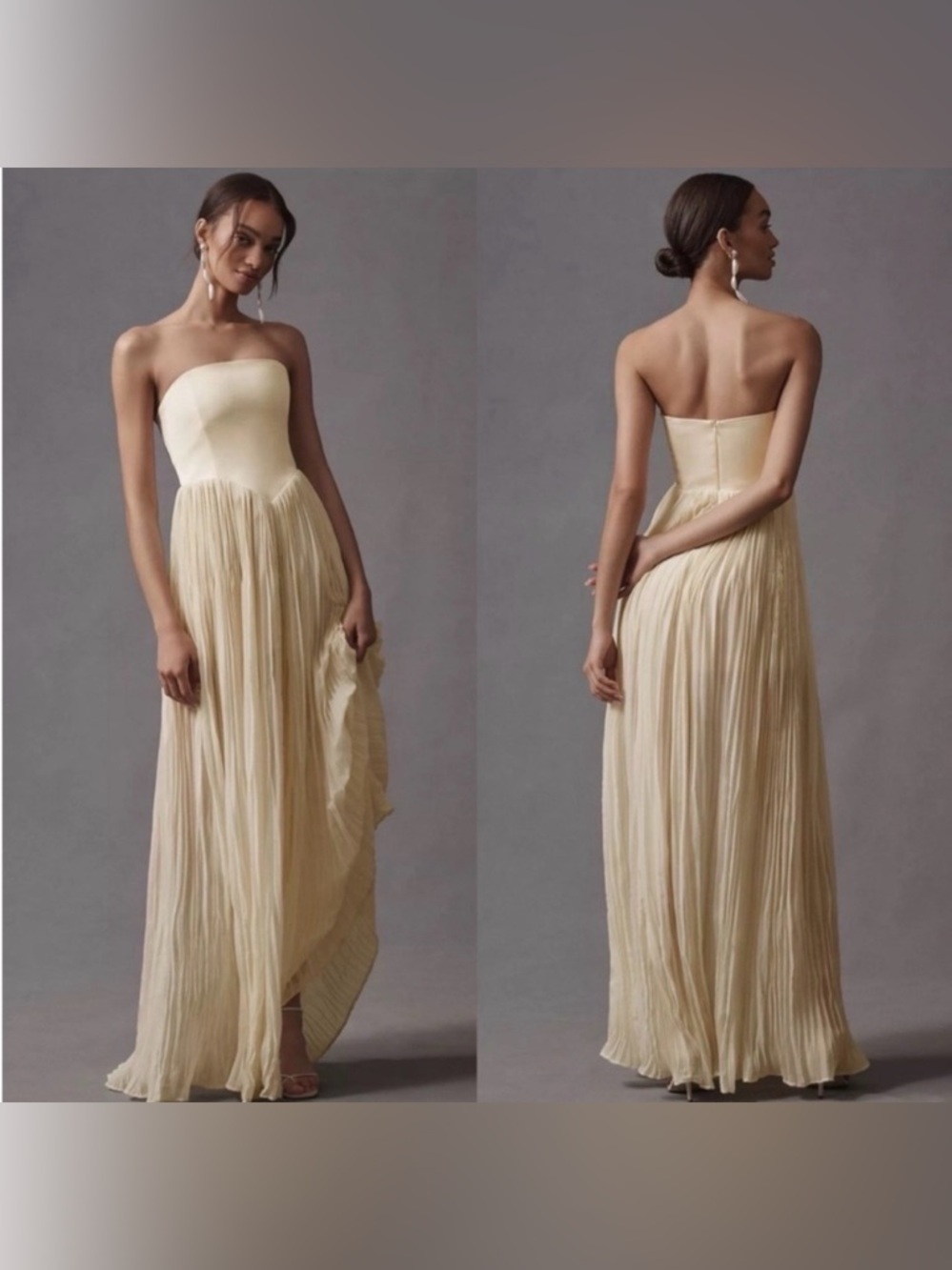 BNWT Delfi Collective Lourdes Cream gown - Picture 1 of 7